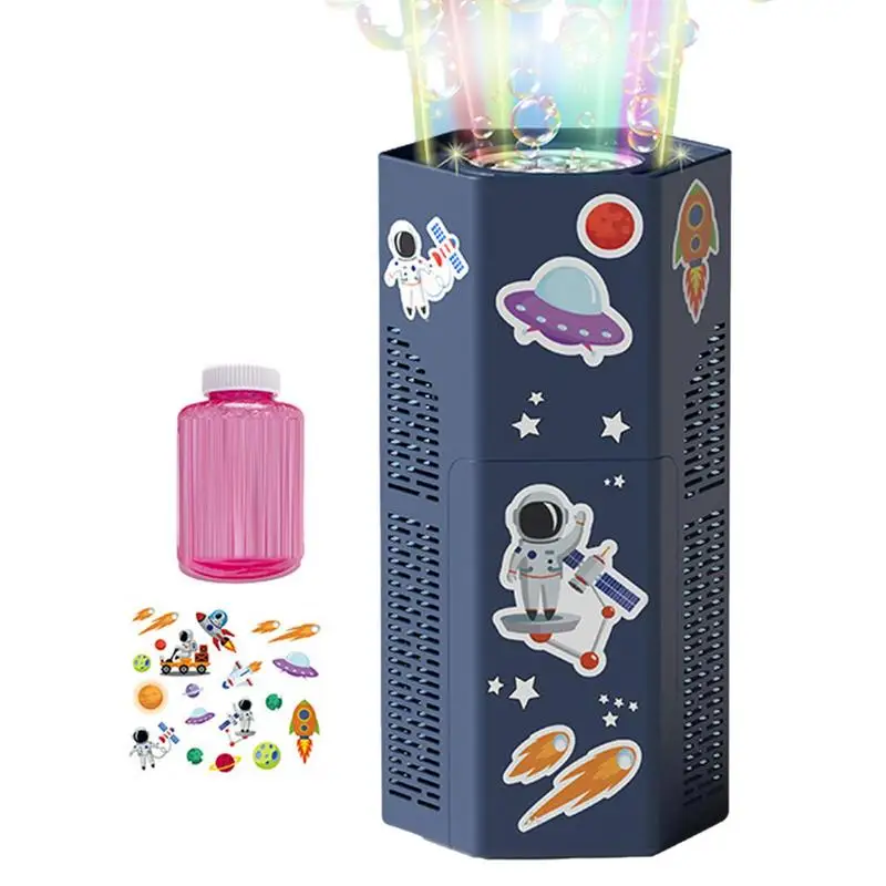 

Firework Bubble Machine 12 Holes Astronaut Bubble Blower For Toddlers Bubbles Toys With Light & Sound Outdoor Indoor Best Gifts