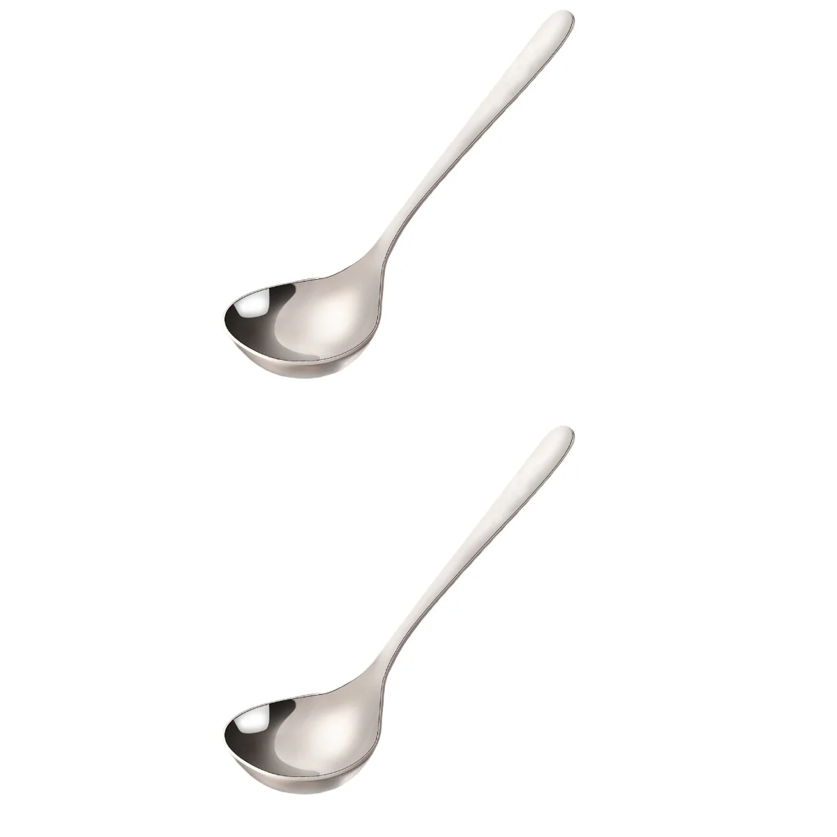 

Spoon Ladle Soup Spoons Big Steel Metal Kitchen Appetizer Asian Rice Bouillon Serving Dinner Table Resturant Large Wonton
