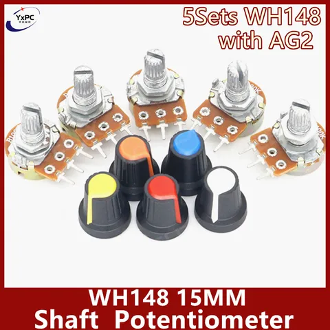 Потенциометры WH148 1K 10K 20K 50K 100K 500K Ом
