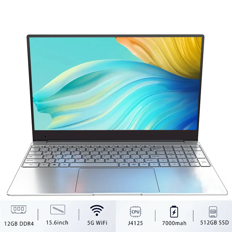 15.6Inch FHD IPS Cheap-Laptop 12GB RAM 1T/512/256/128GB SSD Windows10/11 Gaming Laptop With Fingerprint Backlit BT4.0 Dual WiFi