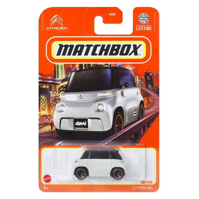 Оригинальный автомобиль Mattel Matchbox 1/64 литой под давлением Nouveu 24J белый Citroen Ami