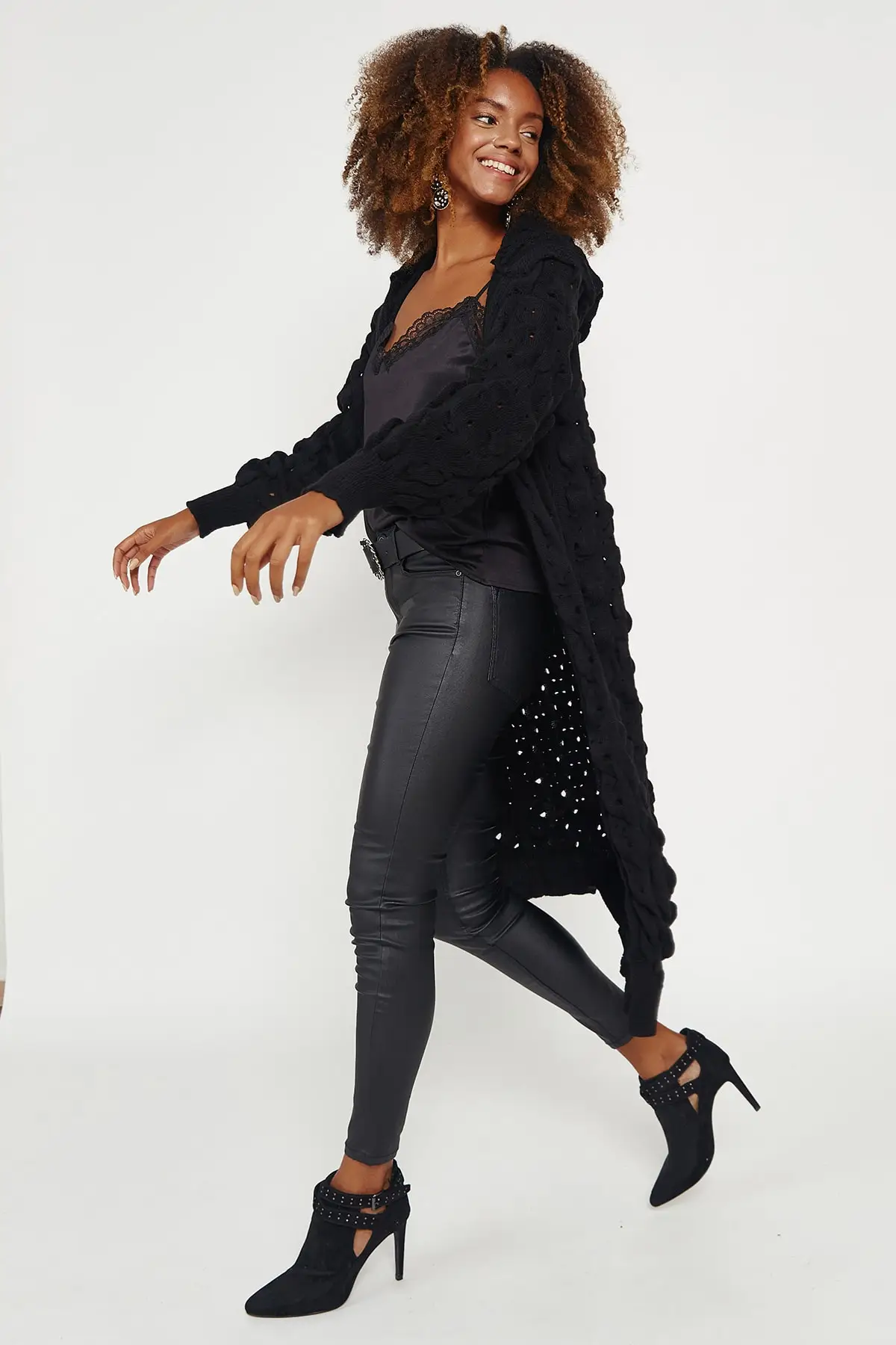 

Women's Cardigan Hooded Knitted Casual Knitted High Quality Fashion Cardigan Sweaters Loose Sweater Jumper