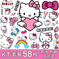 hello kitty stickers cartoon cute car scratches cover stickers personality body waterproof decorative stickers car accessories