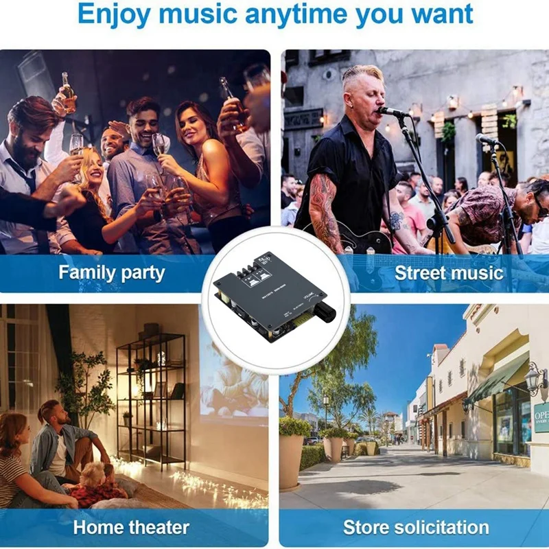 Плата цифрового усилителя мощности Bluetooth MA12070P 2X80 Вт Высокая мощность BT5.0 Стерео