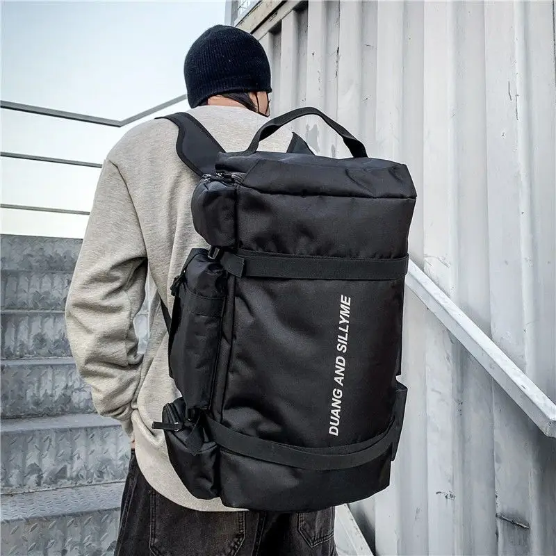 

Large Capacity Men's Backpack Nylon Black Casual Cool Basketball Travel Backpack Men
