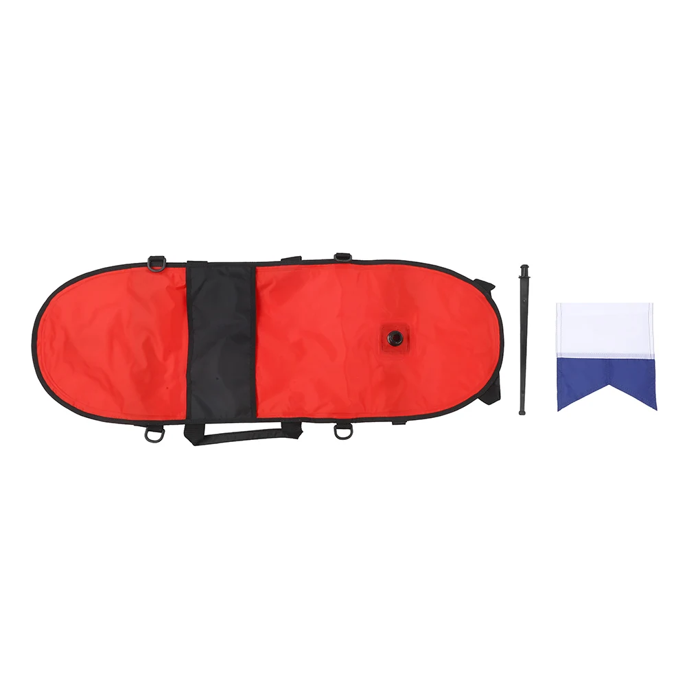 

Outdoor Inflatable Float Scuba Diving Surface Marker Buoy with Dive Flag (Red)