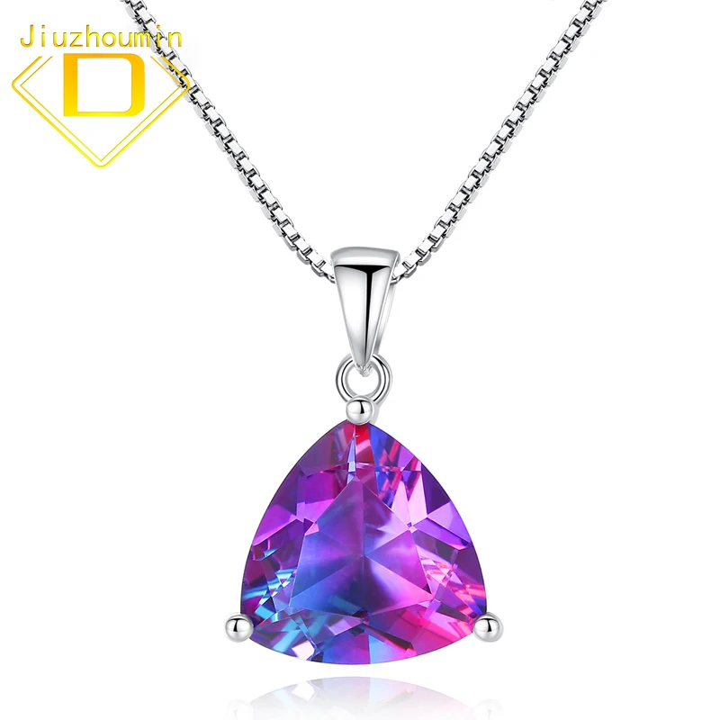

Luxury Rubellite Pendant for Women 925 Sterling Silver Oval Synthetic Gemstone Tourmaline Necklace for Engagement with Chain