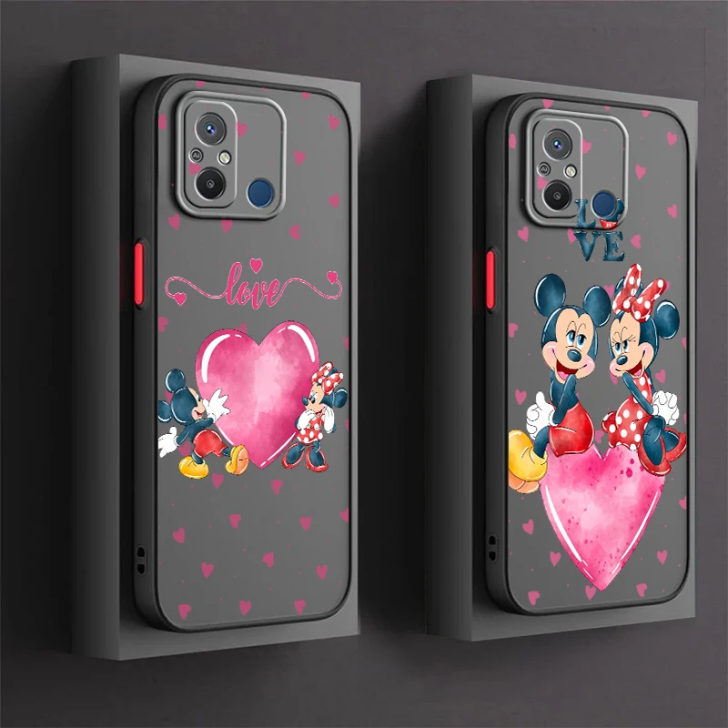 

Fashion Mickey Minnie For Xiaomi Redmi 12 12C 10 11A 10X 10C 9C 9A 9AT 9 8A 8 Frosted Translucent Hard Phone Case Phone Case