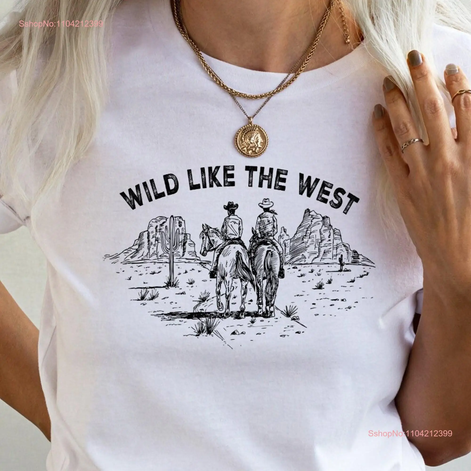 Футболка Cowgirl GifT Wild Like the West Western Rodeo Country Girl Style Одежда с длинными или короткими