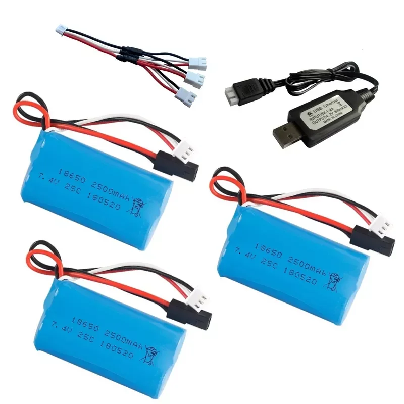 

NEW2023 7.4V 2500mah li-ion battery 18650 for MJX T40 T40C F39 F49 T39 BG1518 BG1513 BG1515 BG1507 BG1506 1/12 RC truck Car Boat