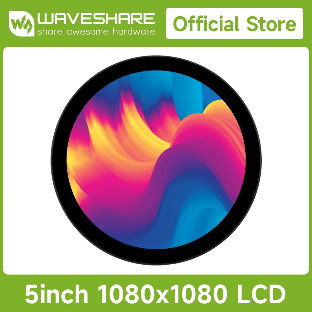 Waveshare 5-дюймовый круглый сенсорный дисплей 1080x1080 HDMI | AliExpress
