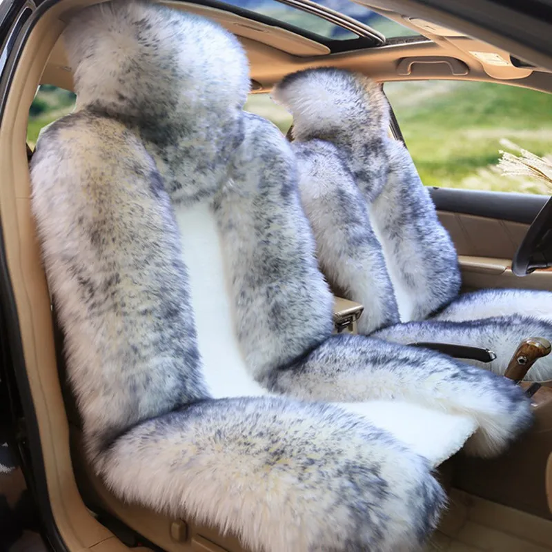 Coprisedile anteriore per auto e pelliccia coprivolante per seggiolino auto lana rosa inverno essenziale universale peloso soffice finto spesso