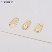 diy jewelry accessories 14k gold plated tail chain hanging piece extender chain connectors components necklace making supplies