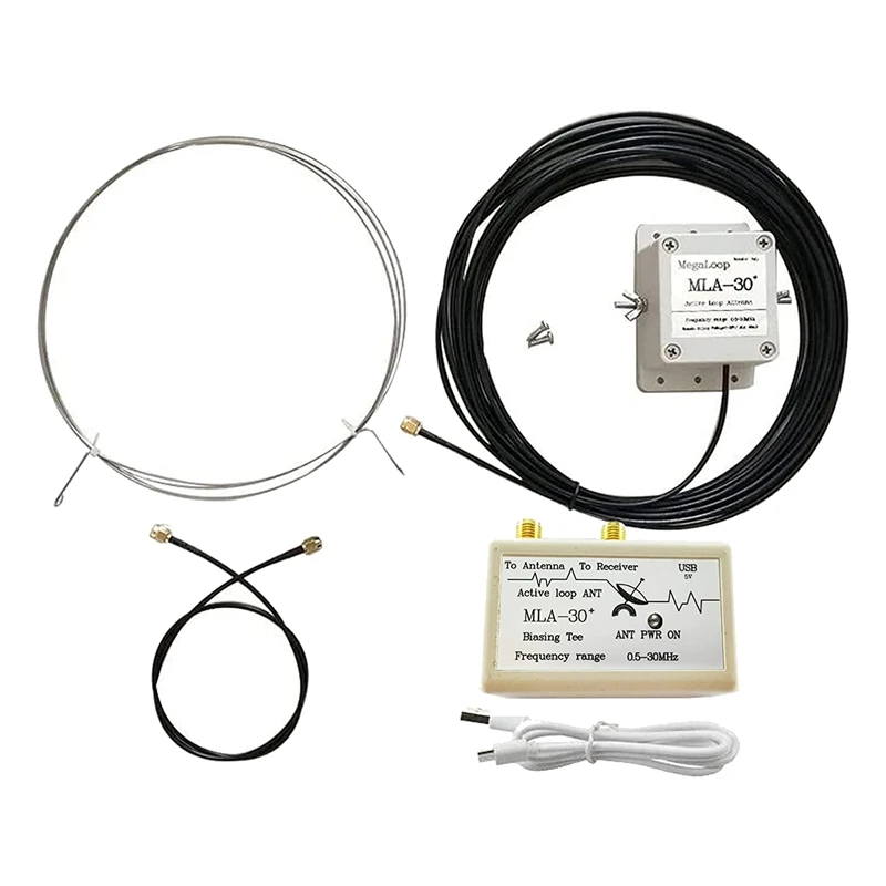 

FULL-MLA-30+ Loop Antenna,0.5-30Mhz Active Receiving Antenna For HA SDR Short Medium Wave Radio, Rooftop,Balcony