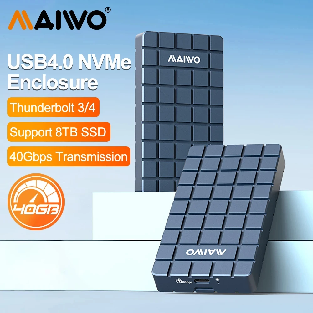 Корпус SSD Maiwo NVMe M.2 с алюминиевым корпусом 40 Гбит/с USB4 совместимый внешним