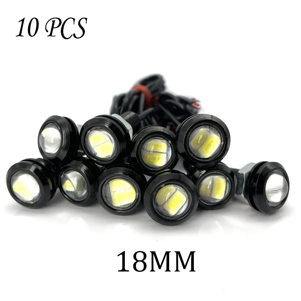

10 шт., Автомобильные дневные ходовые огни, 23/18 мм