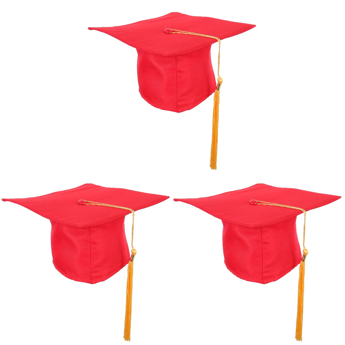 

3pcs Graduation Hat Costume Accessory DIY Graduation Hat Craft Cloth Graduation Cap