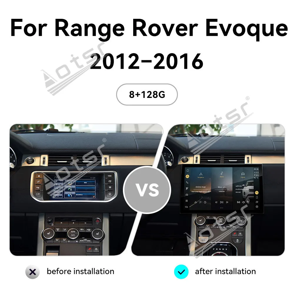 Фото 13,3-дюймовый Android 13 для Land Range Rover Evoque 2012-2016, автомобильный GPS-навигатор CarPlay HD, сенсорный экран, головное устройство, мультимедийный плеер №1