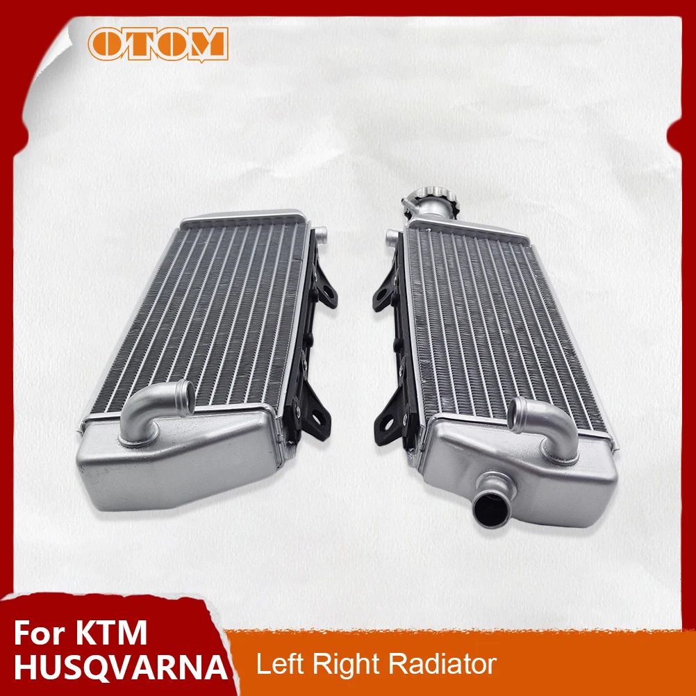 OTOM мотоциклетный левый правый радиатор, алюминиевый резервуар для воды, устройство охлаждения двигателя для KTM SXF EXCF XCW HUSQVARNA FC FE TX Motocross OTOM мотоциклетный левый правый радиатор, алюминиевый резервуар для воды, устройство охлаждения двигателя для KTM SXF EXCF XCW HUSQVARNA FC FE TX Motocross