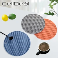 circular honeycomb silicone dining pad anti scald slip mat pot pap table mat easy clean high temperature resistant kitchen tools