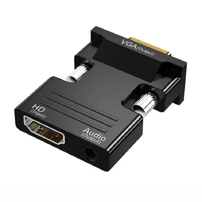 

HDMI-compatible To VGA Adapter with Audio Adapter For PS4 PC Laptop TV Monitor Projector 1080P HD Female HD to Male VGA Adapt