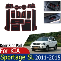 anti slip rubber cup cushion door groove mat for kia sportage 4 kia sportage 3 sl 2012 2013 2014 2015 car pane mat for phone l