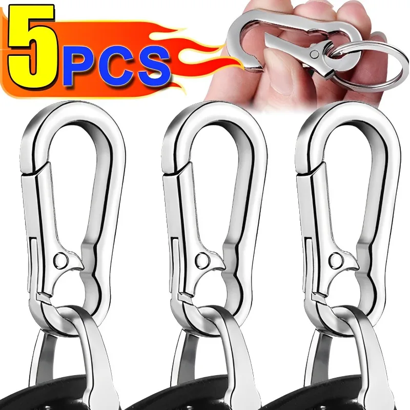 

1/5PCS Metal Gourd Buckle Keychain Climbing Hook Car Keychain Strong Carabiner Shape Keyring Accessories Vintage Key Chain Ring