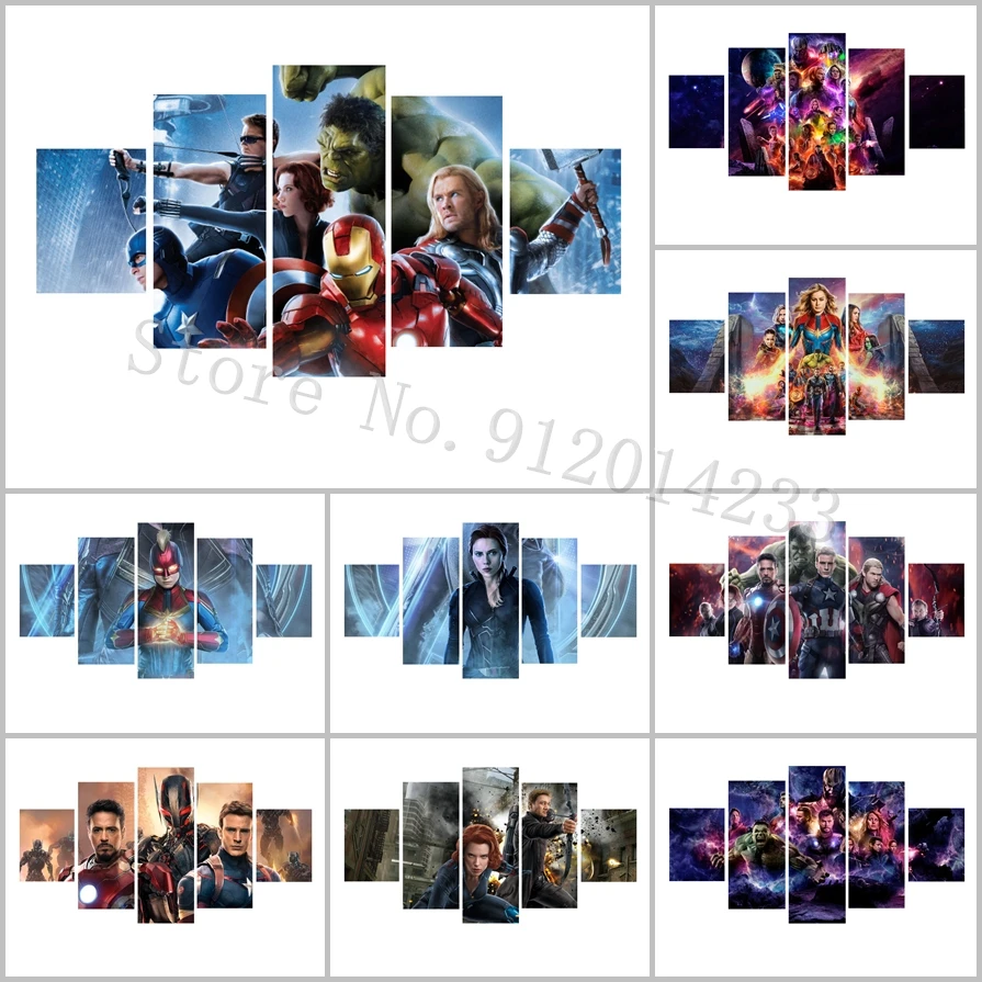 Набор для рисования на холсте мстители 5 шт. |