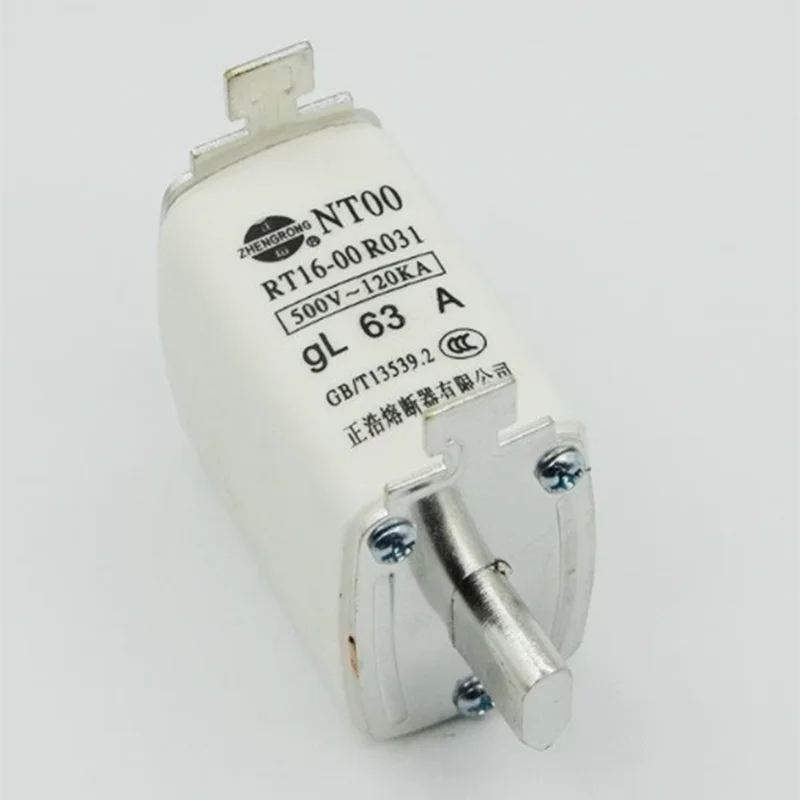 NT00 R031 RT16-00 предохранитель gL100A 80A 63A 50A 500V базовая керамическая трубка