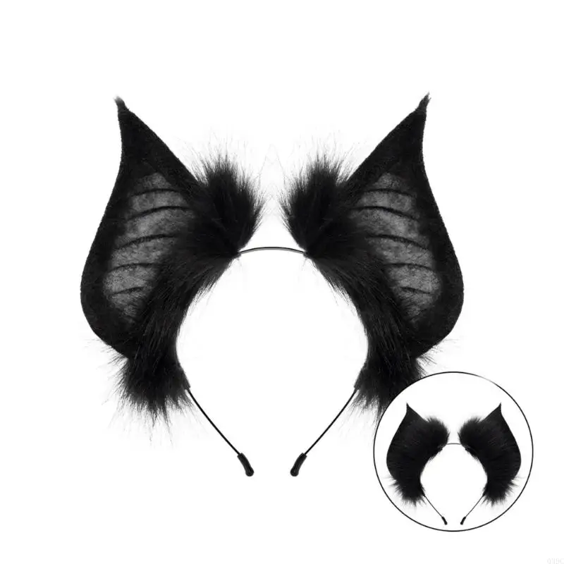 Q39C Cosplay Bat Headds Animal Ear для карнавалов вечеринка ручной работы Dark Costume Devil