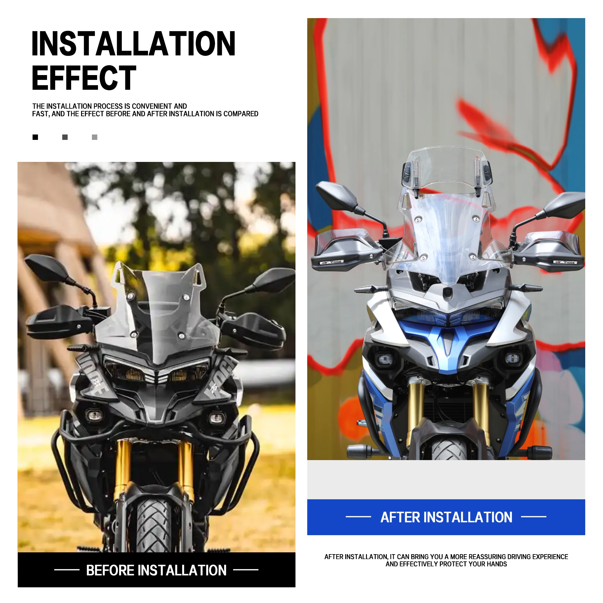 Фото Новинка для Loncin Voge DS625X DS525X, защита для рук мотоцикла, щит с монтажным кронштейном Valico 625 DSX 2025 №1