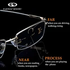 Многофокальные очки для чтения BEGREATTitanium, мужские прогрессивные бифокальные очки с защитой от сисветильник, очки для дальнозоркости с полуободковой оправой