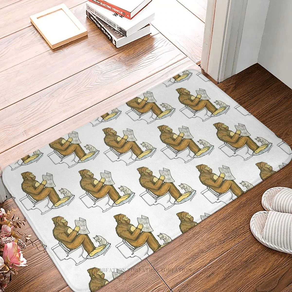 

Bigfoot Sasquatch Bedroom Mat Bathroom Buddies. Nature Calls Doormat Flannel Carpet Balcony Rug Home Decor