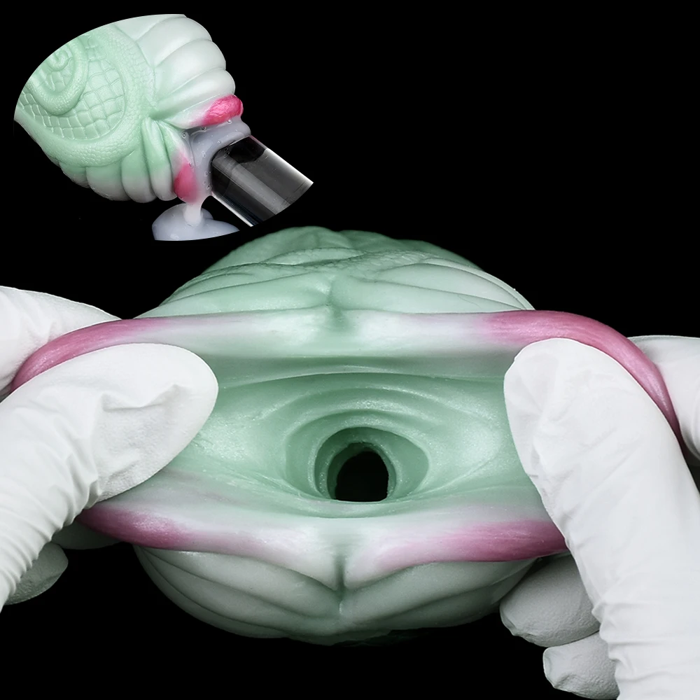 Мужской мастурбатор GEEBA Fantasy Green Snake мягкий силиконовый тренажер для пениса