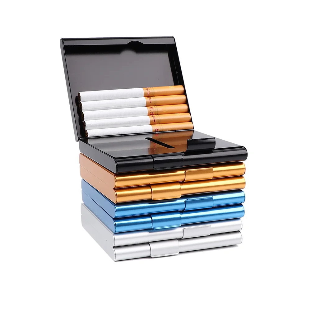 Aluminum Cigarette Case Storage for 20 Cigarettes Holder Double Sided Flip Open Pocket-Cigarette Case Storage Gifts For father