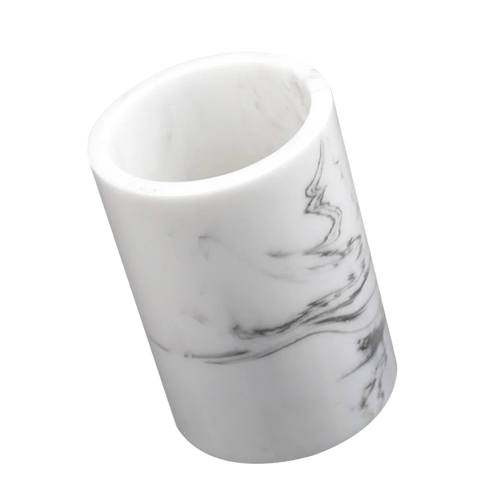 

Mouthwash Cup Glass Pen Holder Marble Pen Pot Ceramics Marble Cup Resin Tooth Brushing Cup Bathroom Water Cup Child