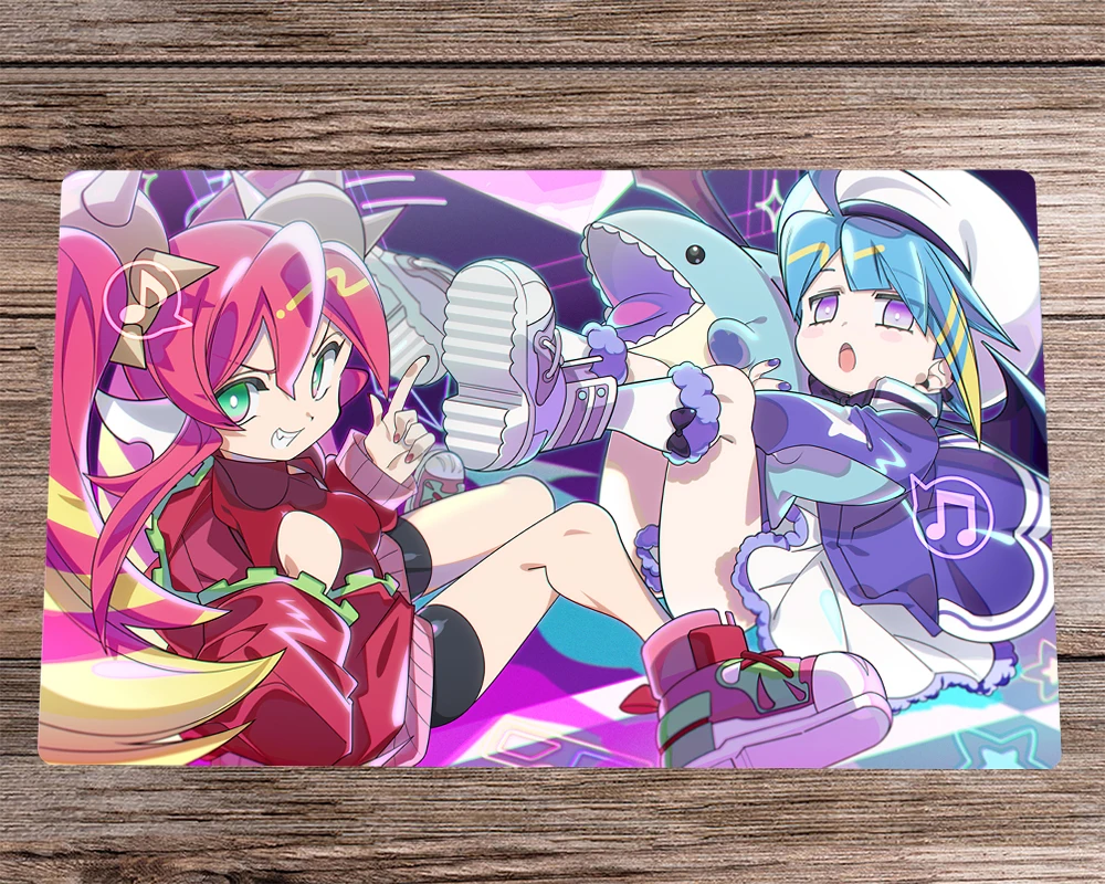 

Игровой коврик YuGiOh для девочек с аниме, коврик для игр LiveTwin Kisikil и Lilla, игровой коврик для карт и свободная сумка, нескользящий Настольный ков...