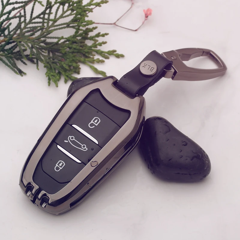 

Чехол для автомобильного ключа с металлическим покрытием, чехол для автомобильного ключа-брелка для Peugeot 408 4008 5008 308s