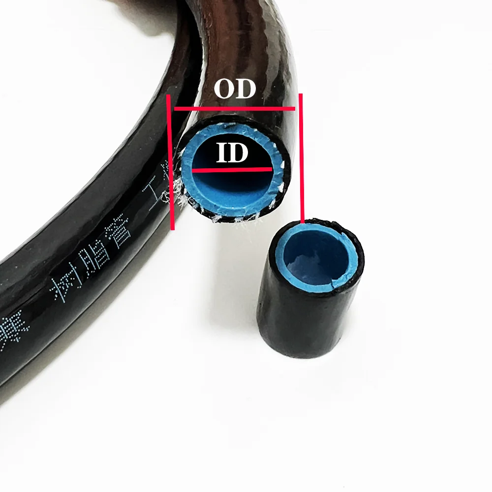 Двухслойная топливная трубка маслостойкий резиновый топливный шланг с зажимом