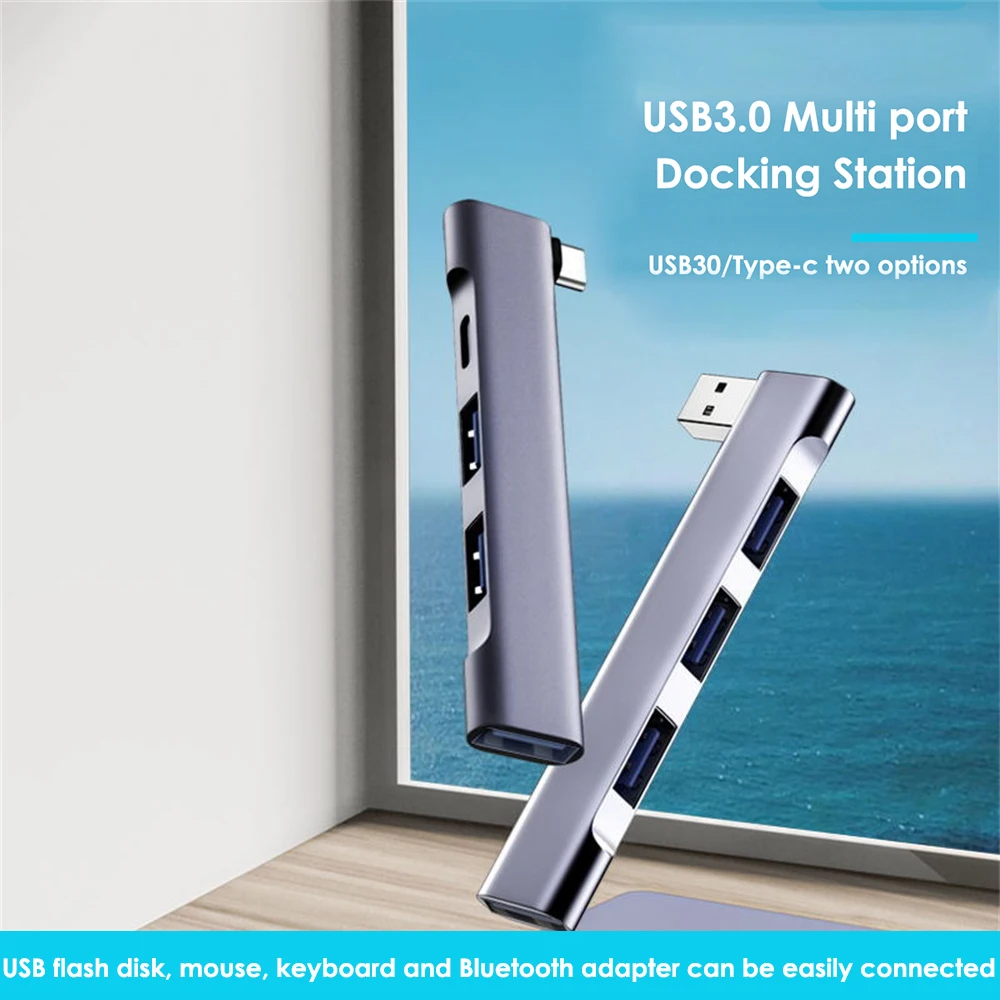 

Mini Usb-c Hub Pd 60w Charging Usb Hub High Speed 4 Port Hub Type C Hub For Pc Computer Laptop Universal 4 In 1 Usb-c Hub