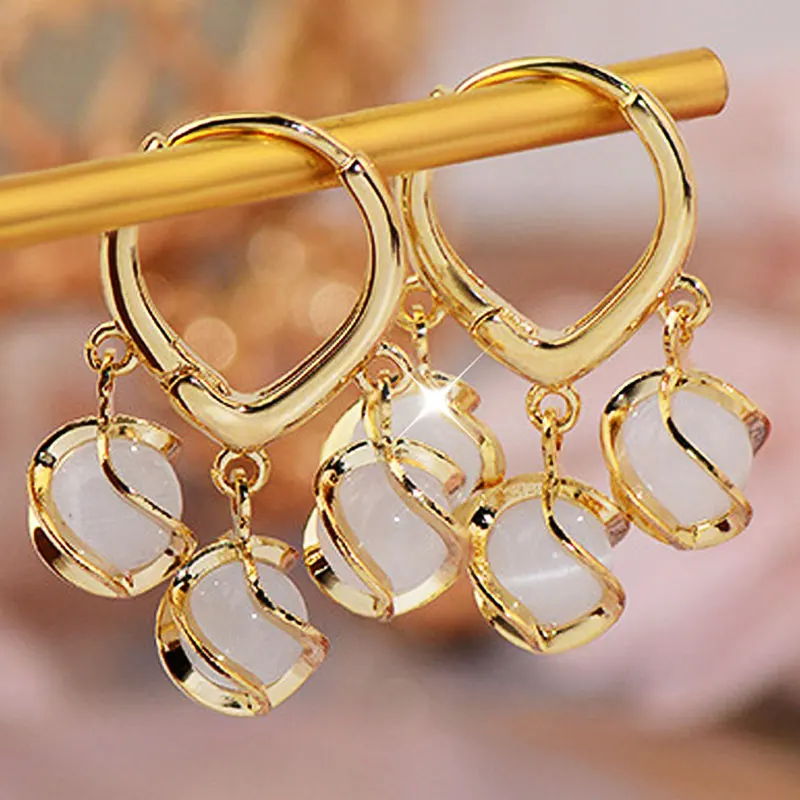 

Temperament Spiral Smooth Beads Earrings Exquisite Luxury 2022 Tassels Trendy for Women Top Quality Earrings Hot Sale Jewelry