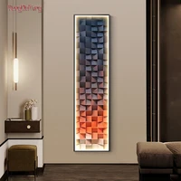 Modern Vertical Bar Art Luminous Interior Painting Led Wall Hanging Lamp For Living Room Porch Corridor Aisle Bedside Decoration