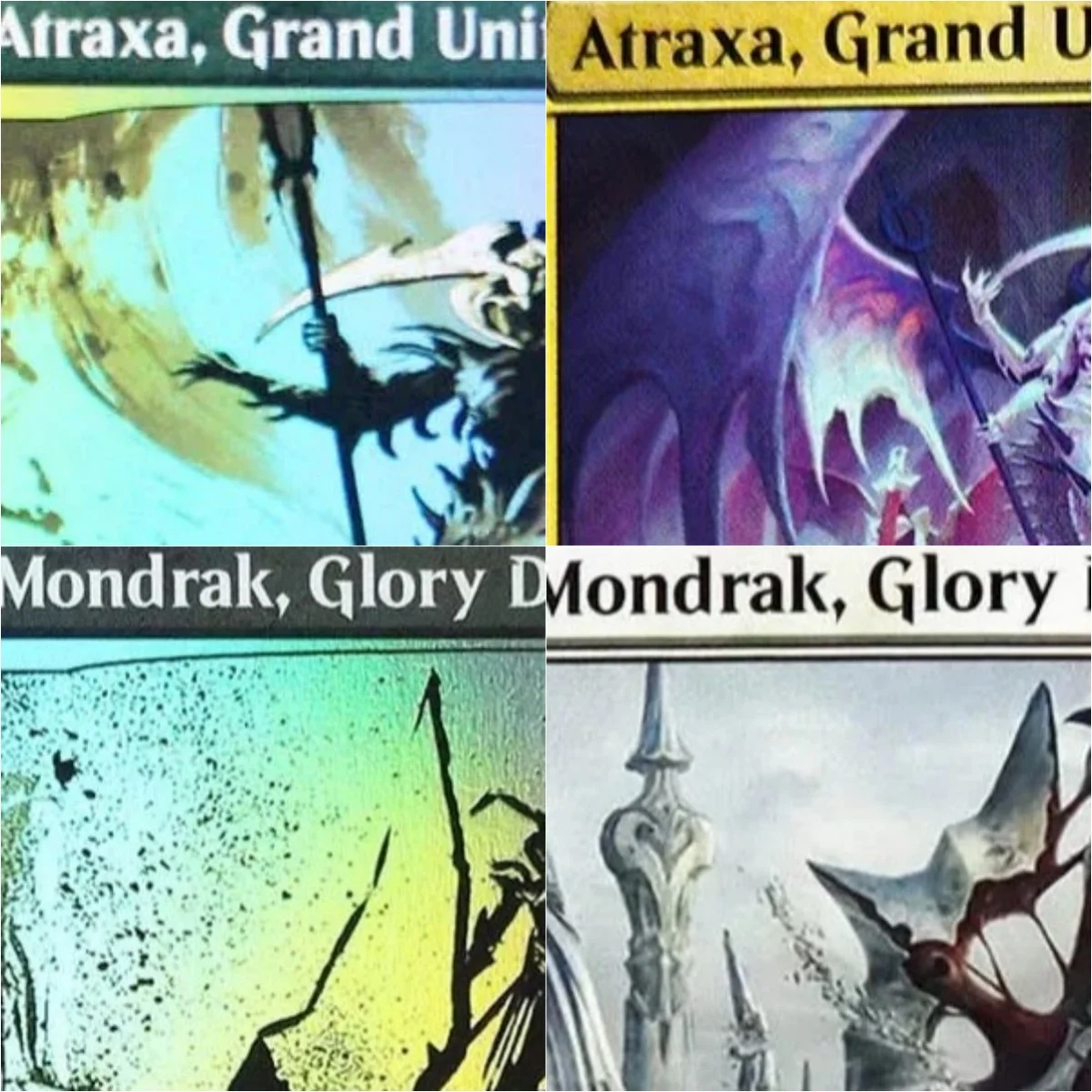 Фото Коллекционные карты TCG ONE «Atraxa, Grand Unifier/Mondrak, Glory Dominus» — черные, высшего качества, для настольных игр №2
