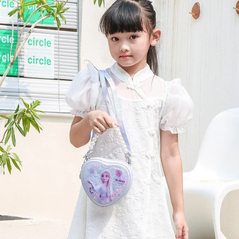 Disney Frozen Shoulder Bag for Girls Children's Waterproof Cute Cartoon Princess Elsa Crossbody Bag Purse Handbags Birthday Gift