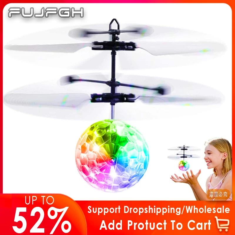 

Flying Ball LED Luminous Kid Flight Balls Electronic Infrared Induction Aircraft Remote Control Toys Magic Sensing RC Helicopter
