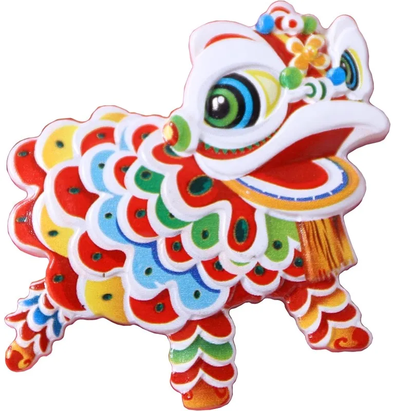 Магнит для холодильника мультяшный китайский новогодний фестиваль танцующий