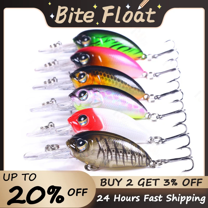 

1PCS 60mm/5g Jerkbait Wobblers Bass Crank Fishing Lures Artificial Micro Fish Black Jig Minnow Hard Bait Fishing Accessories