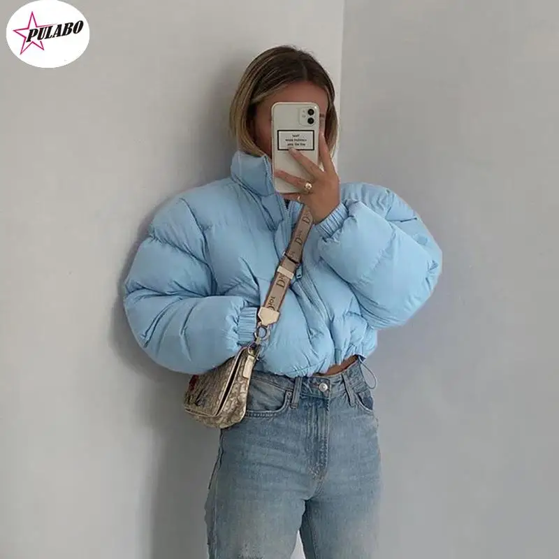 

Fashion Fall Winter Down Coat Puffer Jacket and Coats Women Christmas Bubble Cropped Outerwear Warm Clothing