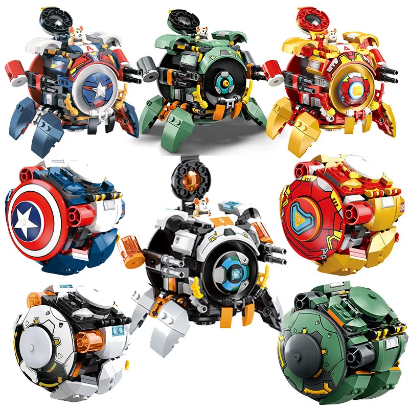 

12 Change Hamster wrecking ball Overwatch Games Building Blocks DIY Puzzle Toys For Children Educational Gift