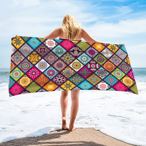 Модное пляжное быстросохнущее мягкое полотенце из микрофибры для йоги, плавания, альпинизма, путешествий по доллару США